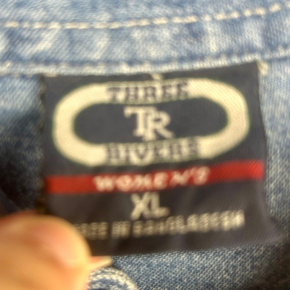 Virginia State University VSU Denim Shirt Women‎ XL Blue Button Down 125th Patch - Picture 7 of 7
